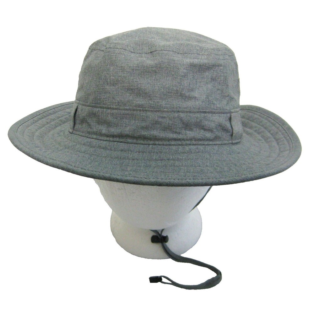 SOLAR ESCAPE Gray Boonie Hat (One Size) 100% Polyester Safari Sun Wide Brim